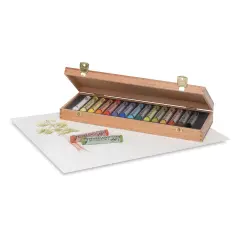 Rembrandt Soft Pastel Set - Set of 15, Assorted Colors, Wood Box