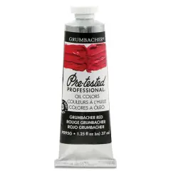 Grumbacher Pre-Tested Artists' Oil Color - Grumbacher Red (Naphthol), 1.25 oz tube