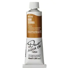 Holbein Duo Aqua Water Soluble Oils - Raw Sienna, 40 ml tube