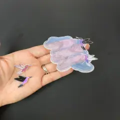 Hummingbird Stud Earring Silicone Mold Pica Flor (C11)