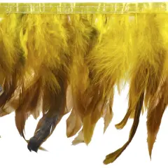 Belagio Feather Trim, 9" Wide, 10-Yard Bolt, Bright Yellow