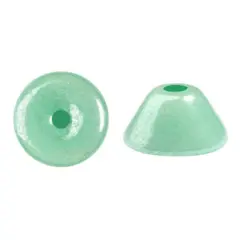 Konos Par Puca&reg; Czech glass bead, Frost Jade Luster, 10 grams