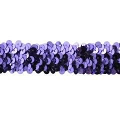 Belagio Stretch Sequin Trim, 1" Wide, 10-Yard Bolt, Purple