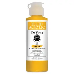 Da Vinci Fluid Acrylics - Gamboge Hue, 4 oz bottle