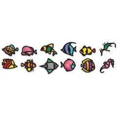 Roylco Stained Glass Frames Pack - Tropical Fish, Pkg of 24