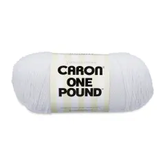 Caron One Pound Acrylic Yarn - 1 lb, 4-Ply, White