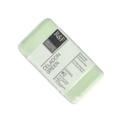 R&F Encaustic Paint Block - Celadon Green, 40 ml block