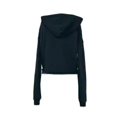 Bella + Canvas Cropped Fleece Hoodie - Black, Size X-Large