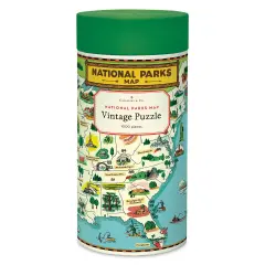 Cavallini Vintage National Parks Map 1,000 Piece Puzzle