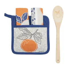 Orange Dot Dash Potholder Gift Set