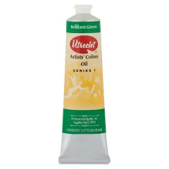 Utrecht Artists' Oil Paint - Brilliant Green, 150 ml tube