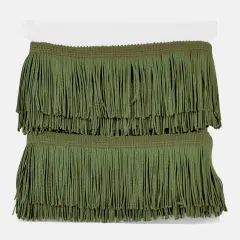 Belagio Chainette Fringe, 2" Wide, 10- Yard Bolt, Emerald Green