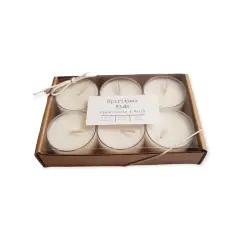 Frankincense & Myrrh 6 Count Natural Soy Wax Tealights Hand Poured with Fragrant/Essential Oils | Holiday Tealights | Earthy & Clean |