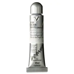 Holbein Vern&eacute;t Superior Artists' Oil Color - Silver White Flake (Linseed), 20 ml tube