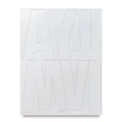 Chartpak Vinyl Letters - 6" Capital Letters, White