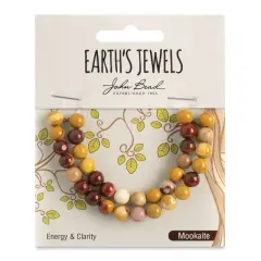 Earth's Jewels Semi-Precious 6mm Mookaite Jasper Natural Round Beads