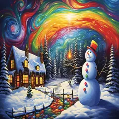 Sunsout Colorful Christmas 550 pc Jigsaw Puzzle 61838