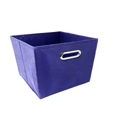 6 PCS Storage Box Organizer with Metal Handle Blue