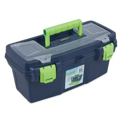 Artist Select Plastic Box - Blue/Green Trim, 16"L x 8"H x 7.25"W
