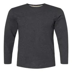 LAT&reg; Fine Jersey Crewneck Long Sleeve Tee Vintage smoke