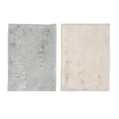 Sanitizing 100% Viscose Dish Cloths, Excellent Hygroscopic and Oil Absorbent, Removing Stains with just Water (6.7&rdquo;X4.7&rdquo;, Gray/Beige) 2 sets