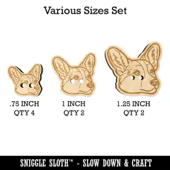 Cardigan Welsh Corgi Head Wood Buttons for Sewing Knitting Crochet DIY Craft