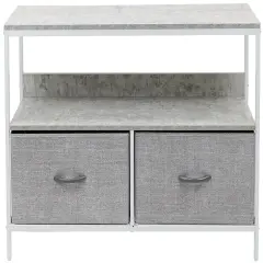 Sorbus TV Stand Dresser with 2 Drawers - Television Riser Chest with Storage - Bedroom, Living Room, Closet, & Dorm Furniture Gray