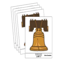 Liberty Bell Philadelphia Landmark United States of America Vinyl Phone Tablet Laptop Water Bottle Sticker Set - 5 Pack
