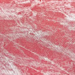 Red Faux Denim Vinyl