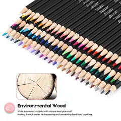 72-Color Colored Pencils for Coloring Books, Soft Core, Artist Sketching Drawing Pencils Art Craft Supplies, Coloring Pencils Set Gift for Adults Kids Beginners