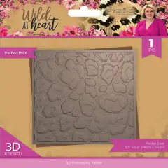 Sara Signature 3D Embossing Folder 5.5"X5.5"-Purfect Print, Wild At Heart