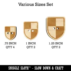Shield Symbol of Protection Wood Buttons for Sewing Knitting Crochet DIY Craft