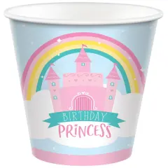 Princess Castle Birthday 9 oz Paper Cups, 8ct