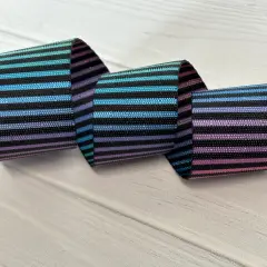Pastel Horizontal rainbow stripe 1&rdquo; Seatbelt Webbing