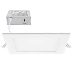 GreenLux 6-in 14w LED Square Slim Downlight 3000K Warm White 120v Dimmable