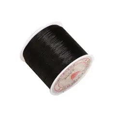 Kitcheniva 0.5mm Flat Elastic String DIY Jewelry Thread Black