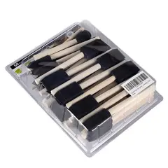 50 Pack 0.5"-2" Different Size Assorted Foam Brush Set Wood Handle Paint Brush Set- Lightweight, Durable, Great for Acrylics, Stains, Varnishes, Crafts
