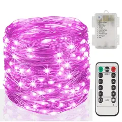Waterproof Christmas Fairy Lights Pink