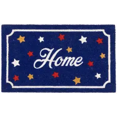 Northlight Blue Coir "Home" Americana Outdoor Doormat 18" x 30"
