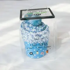 Kitcheniva Women Socks Soft Fluffy Cozy Casual Winter CUPCAKE Blue