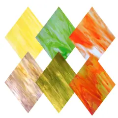 Wissmach 6 Sheet Mixed Color Variety Stained Glass and Mosaic Glass