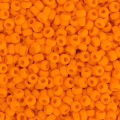 Miyuki 250g Opaque Round Rocailles Seed Beads, 11/0 Orange #405