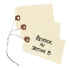 Avery Price Tags with String Attached, 11.5 pt. Stock, 4-3/4" x 2-3/8", 1,000 Manila Hang Tags (12605)