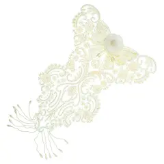 Vintage Flower Bustier With Fringe Pearl Applique