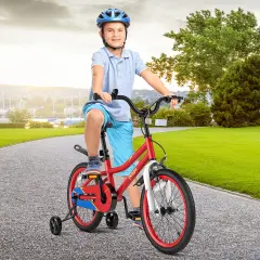 18 Feet Kid's Bike with Removable Training Wheels Red