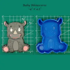 Baby Rhinoceros Silicone Freshie Mold
