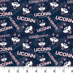 Sykel Enterprises-University of Connecticut Cotton Fabric-UCONN Huskies Tone On Tone Cotton Quilting Fabric