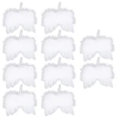 Kitcheniva Angel Wings Christmas Tree Feather Hanging Decor 10 Pcs White