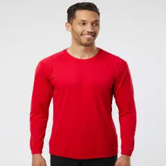 Paragon&reg; Long Sleeve Crew Neck Performance T-Shirt Red