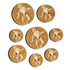 Zombie Shambling Walking Undead Wood Buttons for Sewing Knitting Crochet DIY Craft